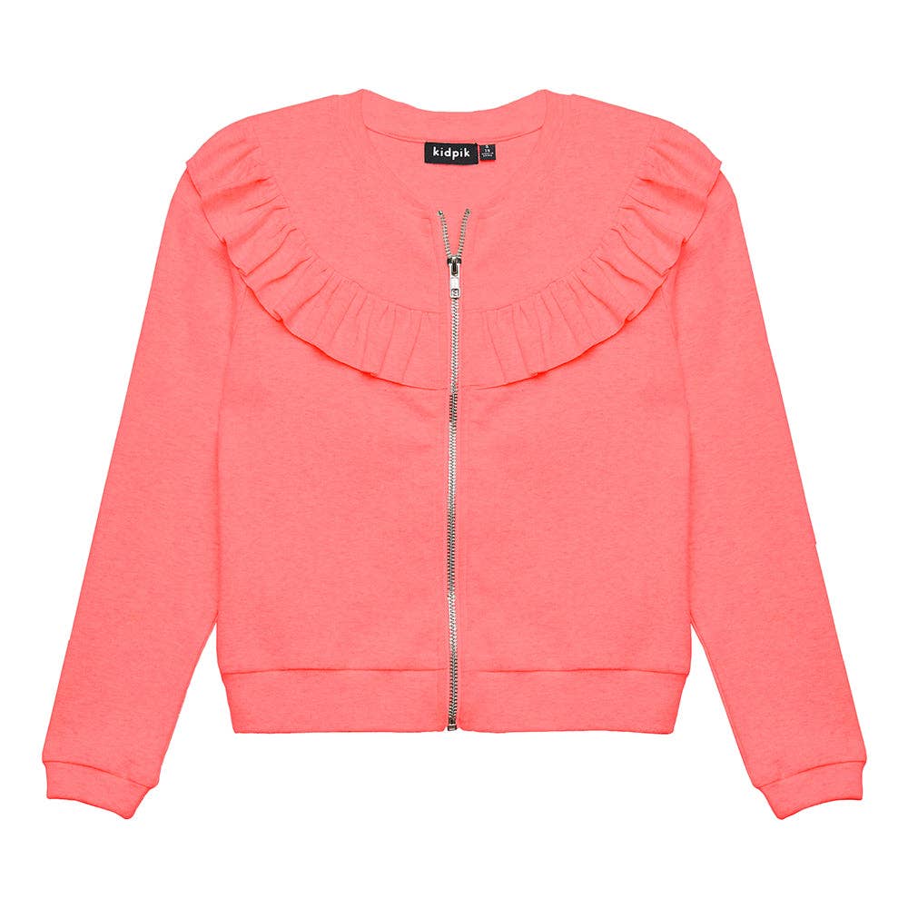 Shoulder Ruffle Cardigan
