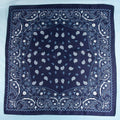 Navy Paisley Satin Bandana Scarf