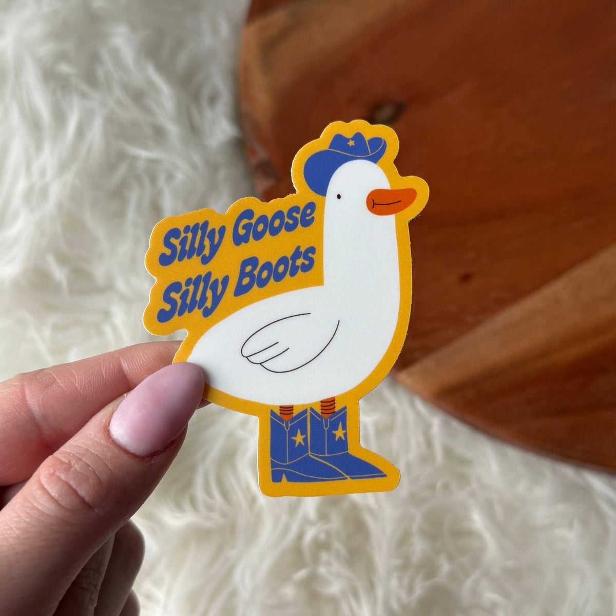 Silly Goose Cowboy Sticker