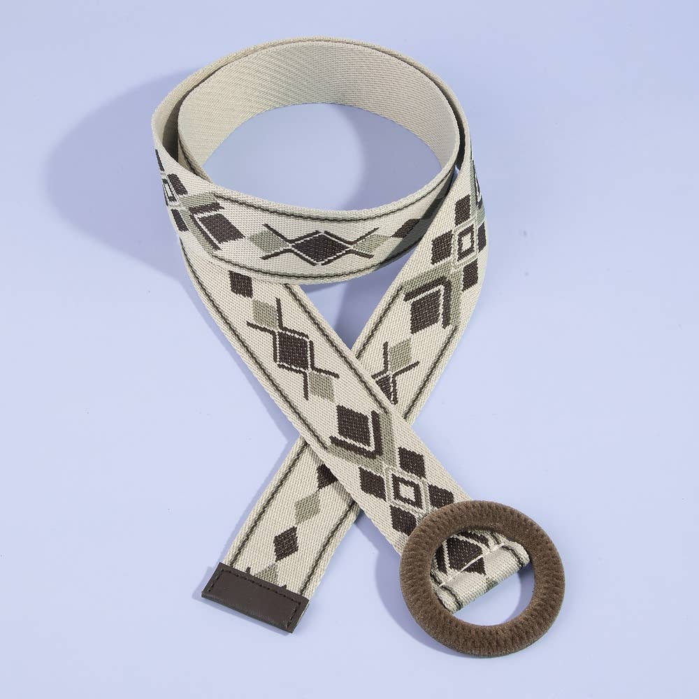 Braided Buckle Boho Belt