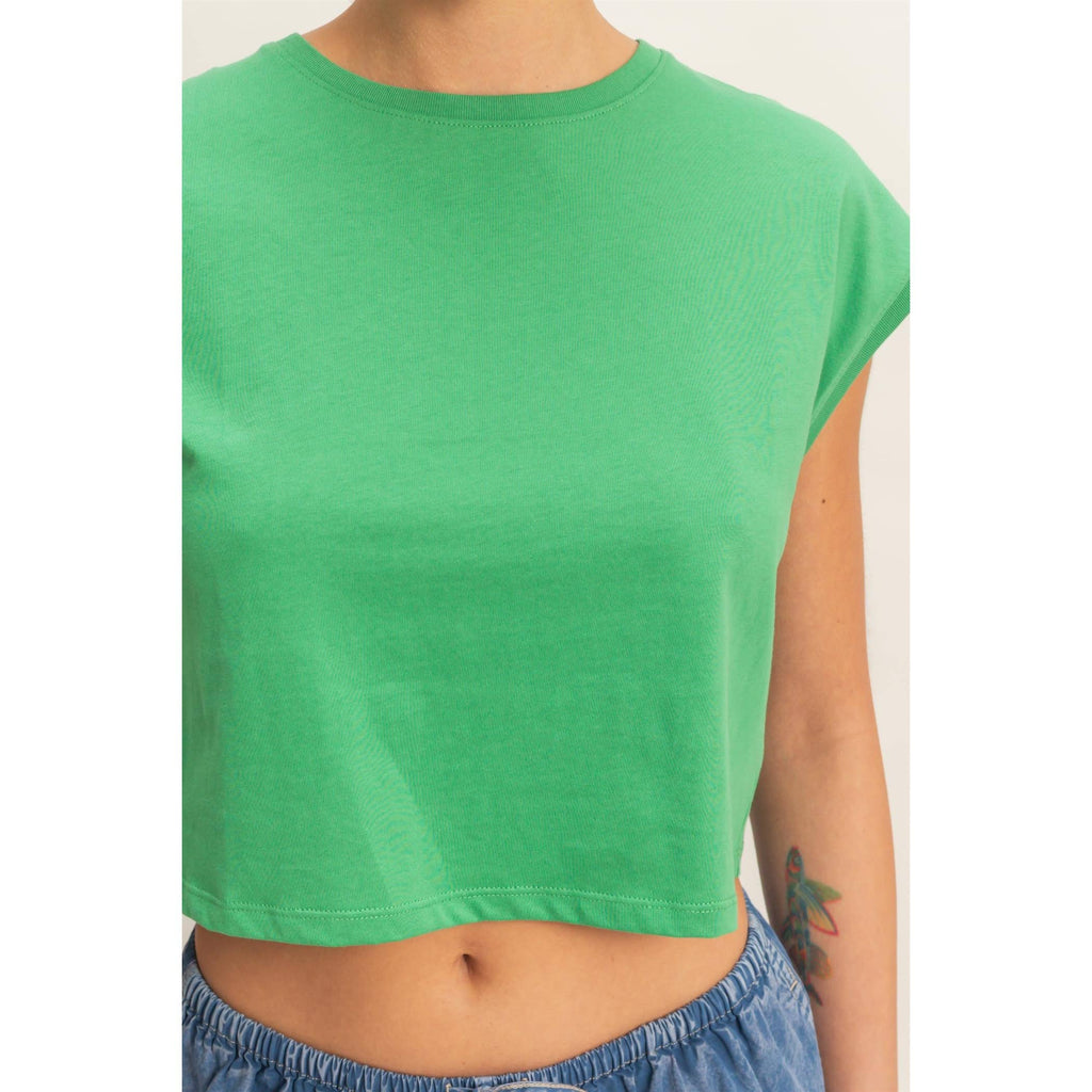 Classic Crew-Neck Sleeveless Top