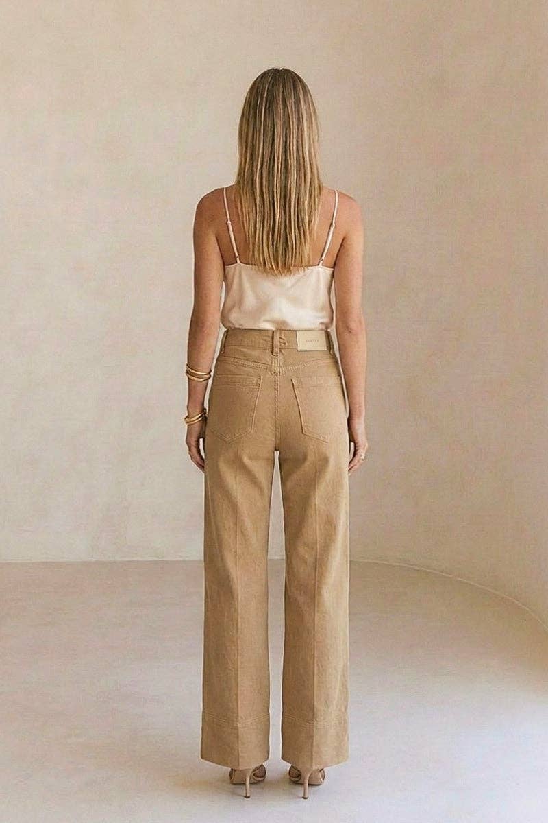High Rise Tummy Control Palazzo Jeans