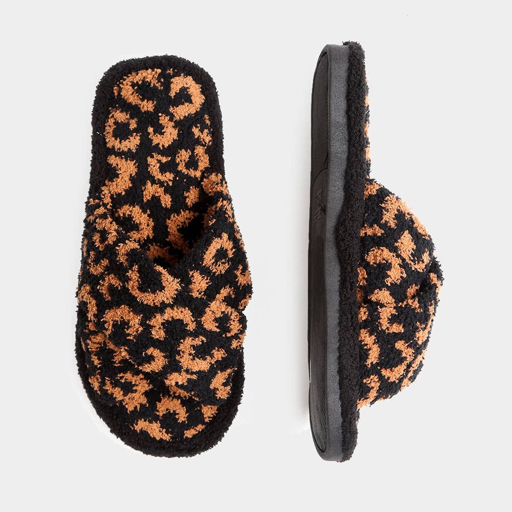 Leopard Crisscross Slippers