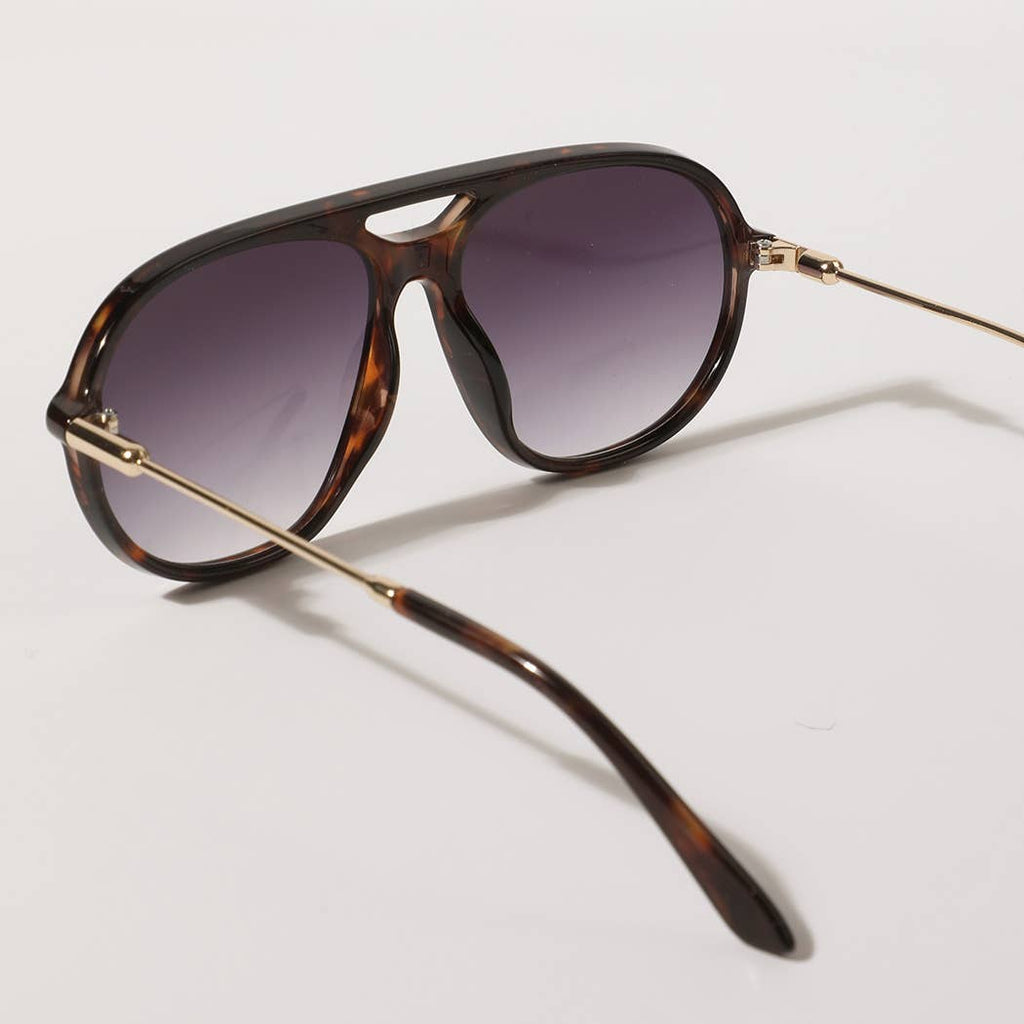 Round Thin-Frame Sunglasses