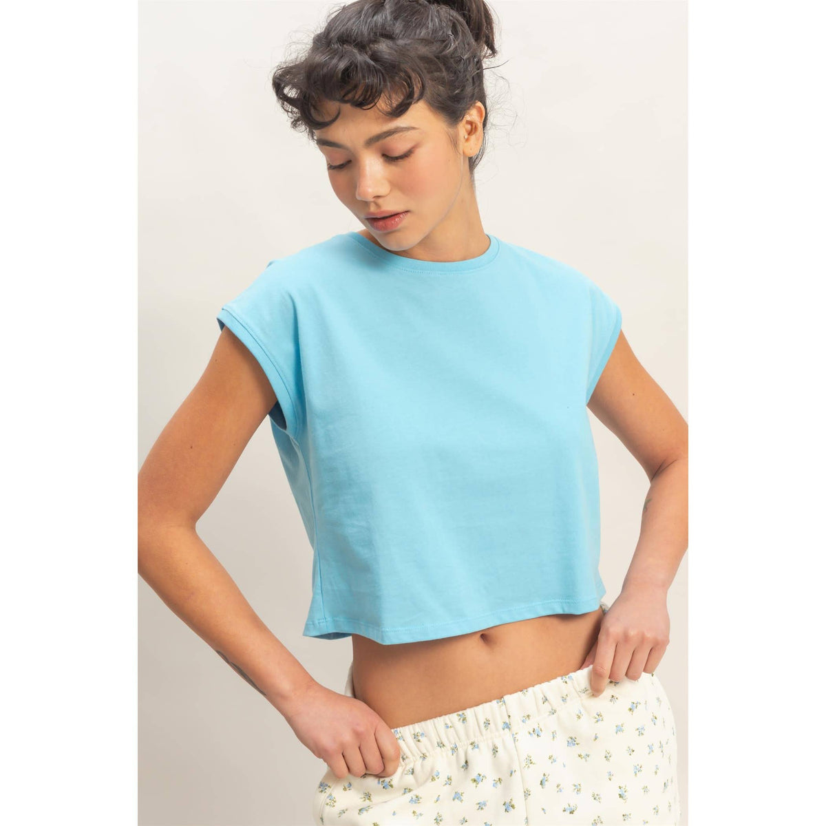 Classic Crew-Neck Sleeveless Top