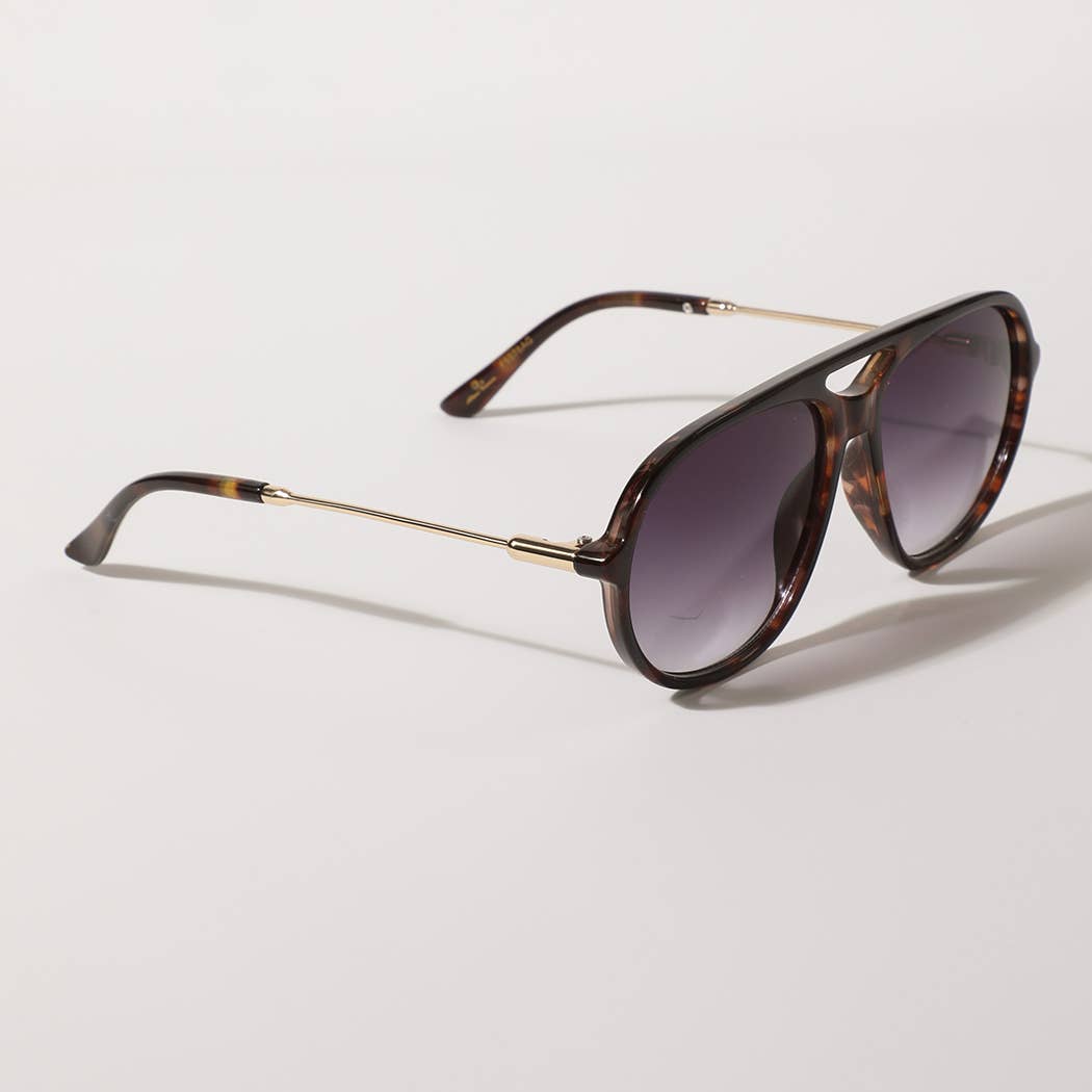 Round Thin-Frame Sunglasses