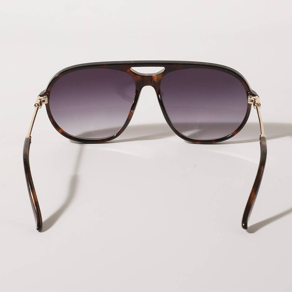 Round Thin-Frame Sunglasses
