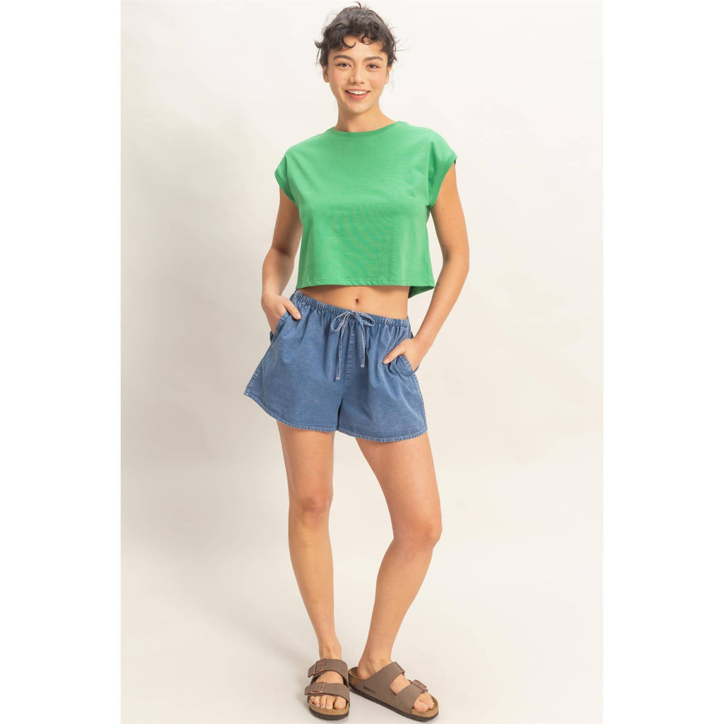 Classic Crew-Neck Sleeveless Top
