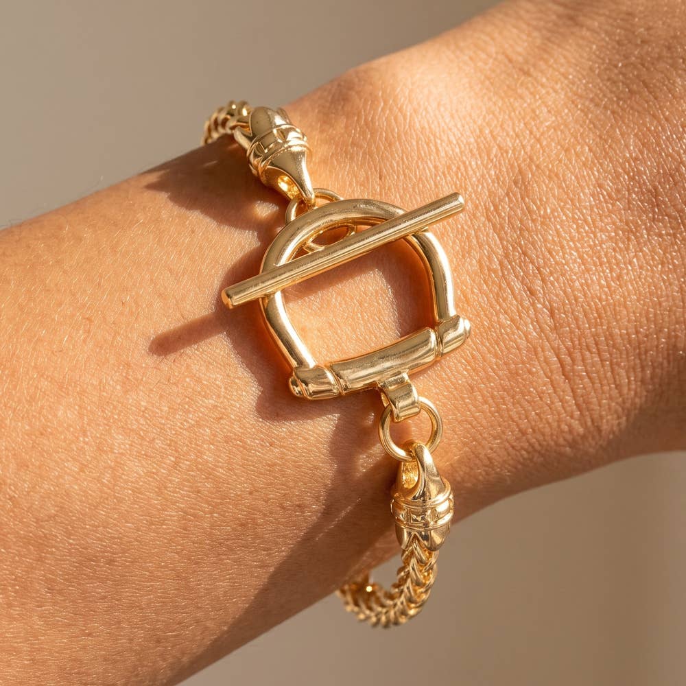 Wheat Chain Toggle Bracelet