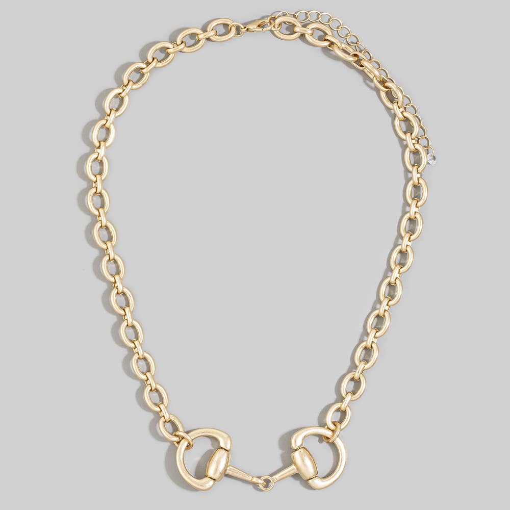 Horsebit Rolo Chain Necklace