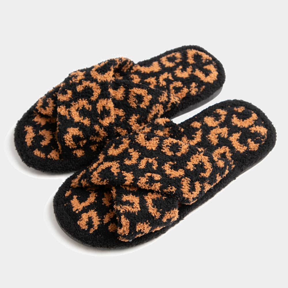 Leopard Crisscross Slippers