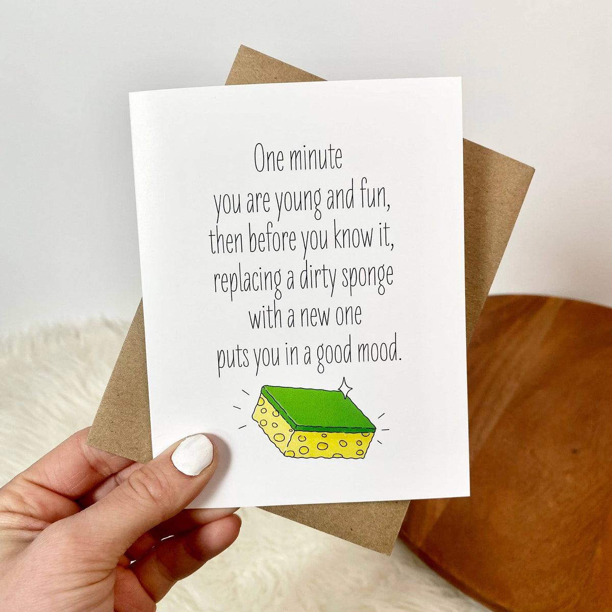 Replacing Dirty Sponge Birthday Card