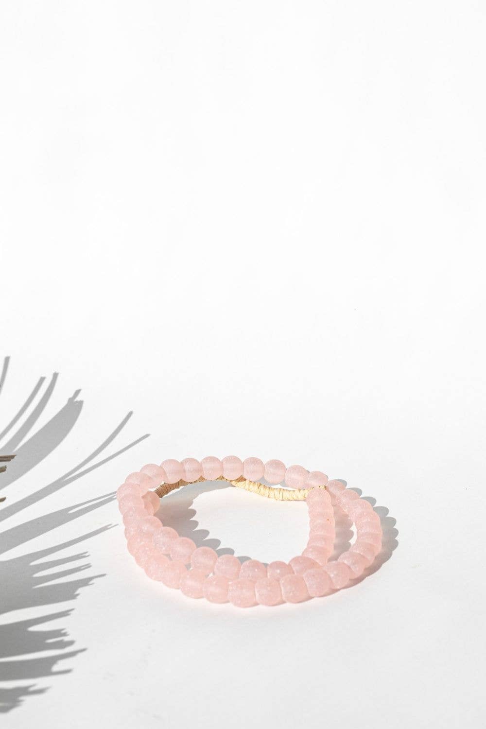 Light Pink Recycled Glass Beads