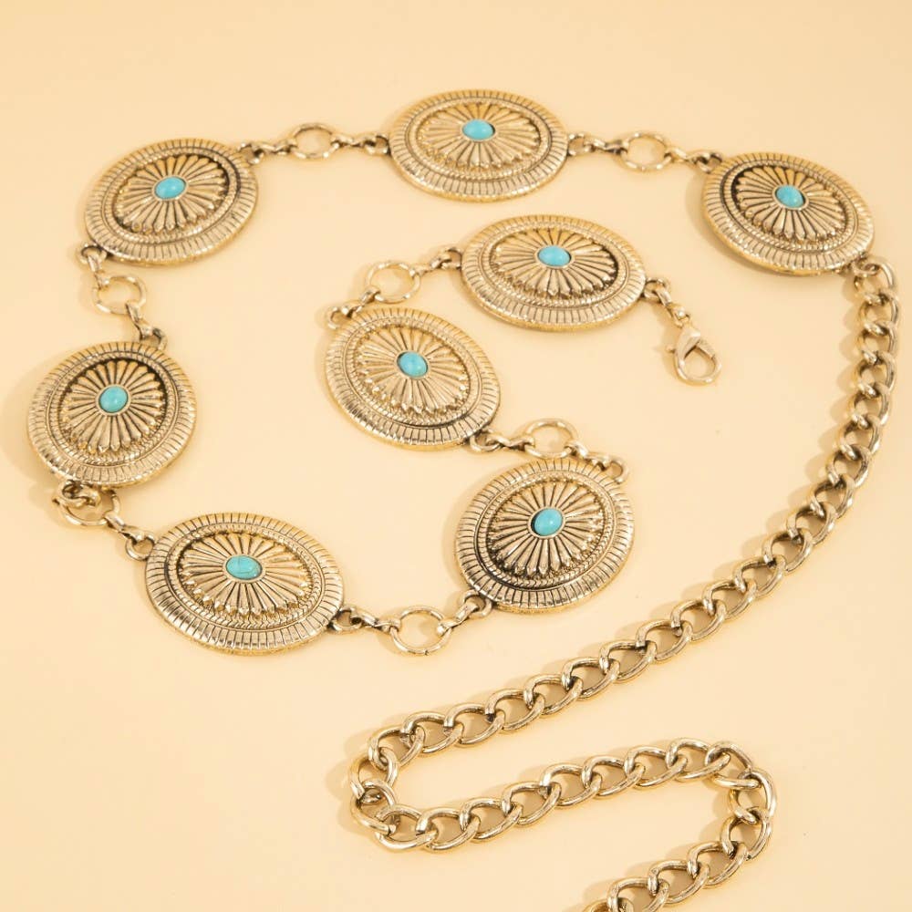 Western Concho Chain Belt