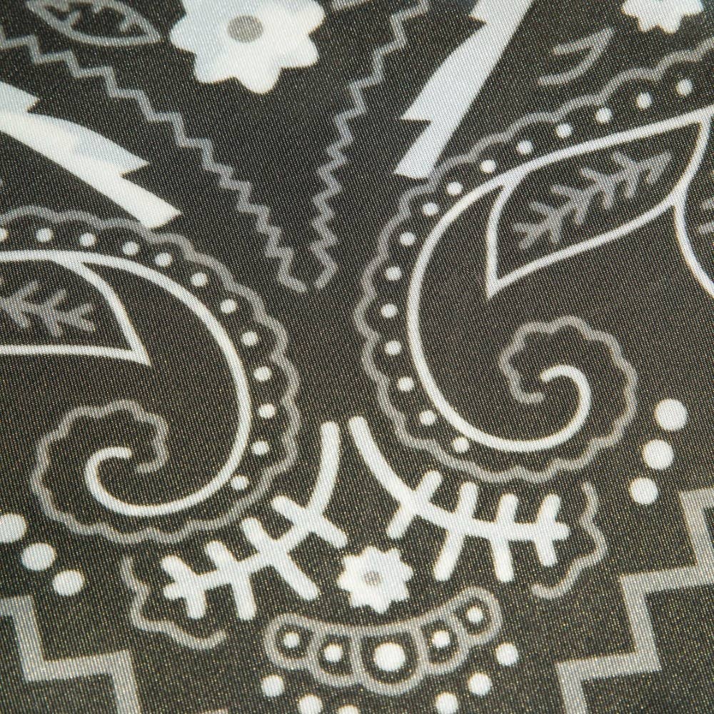 Black Paisley Satin Bandana Scarf