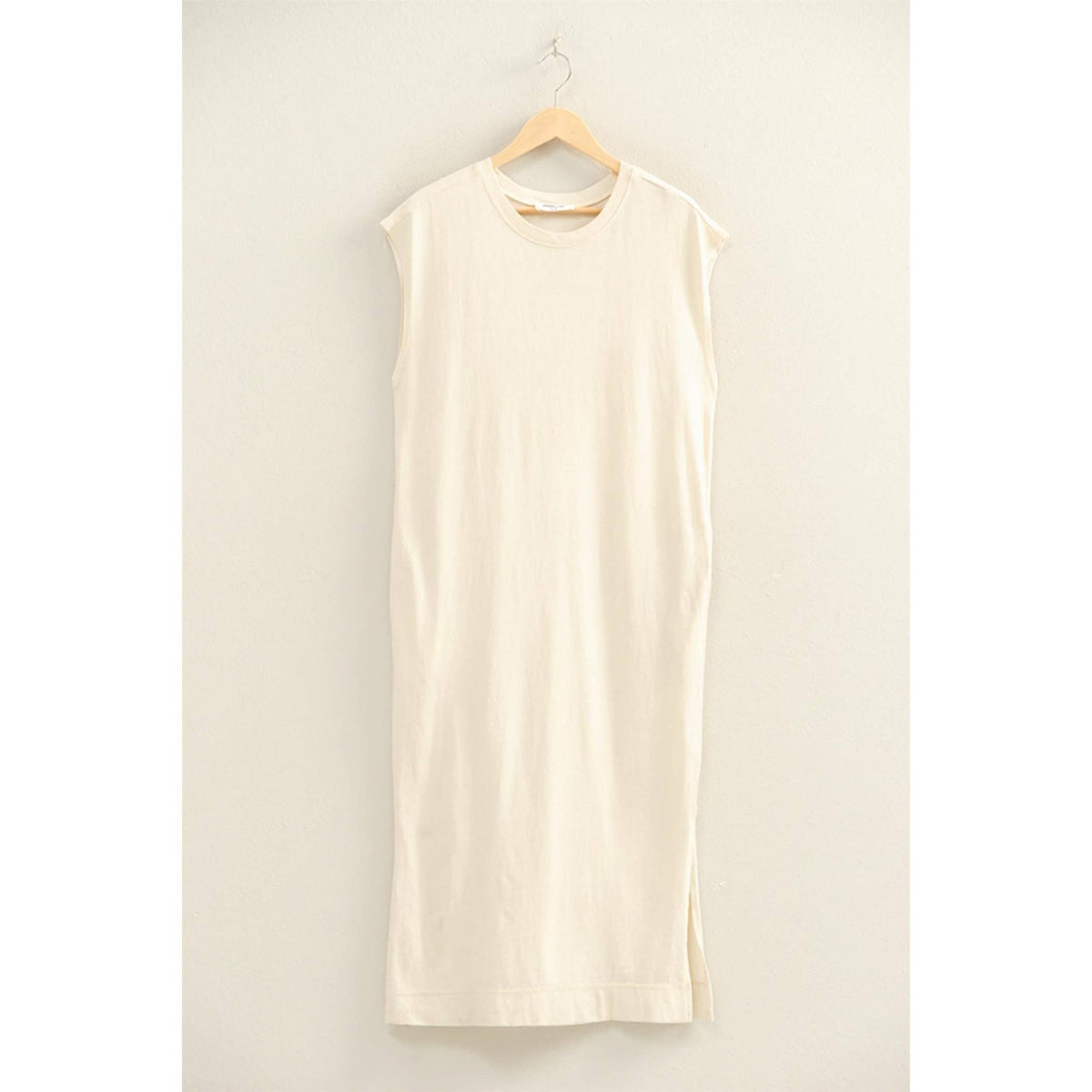 Mineral Wash Cap-Sleeve Midi Dress