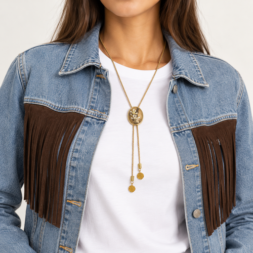 Amber Blossom Bolo Tie