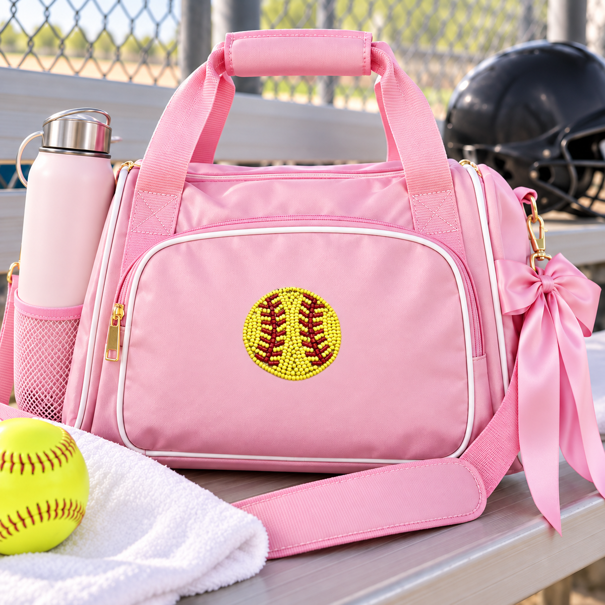Softball Beaded Pin