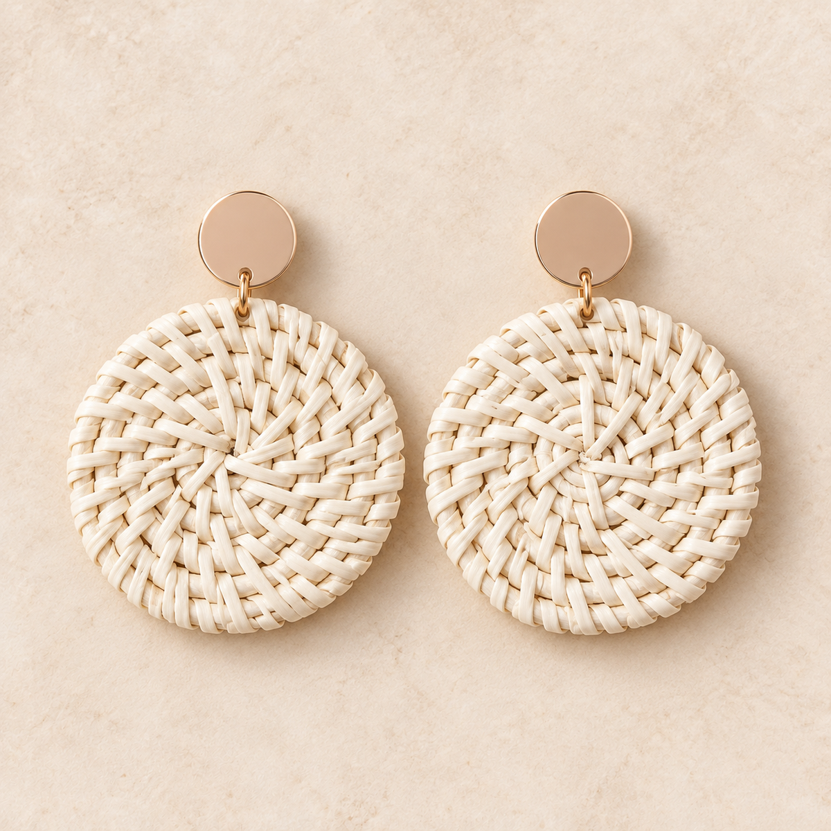 Sundown Woven Disc Earrings