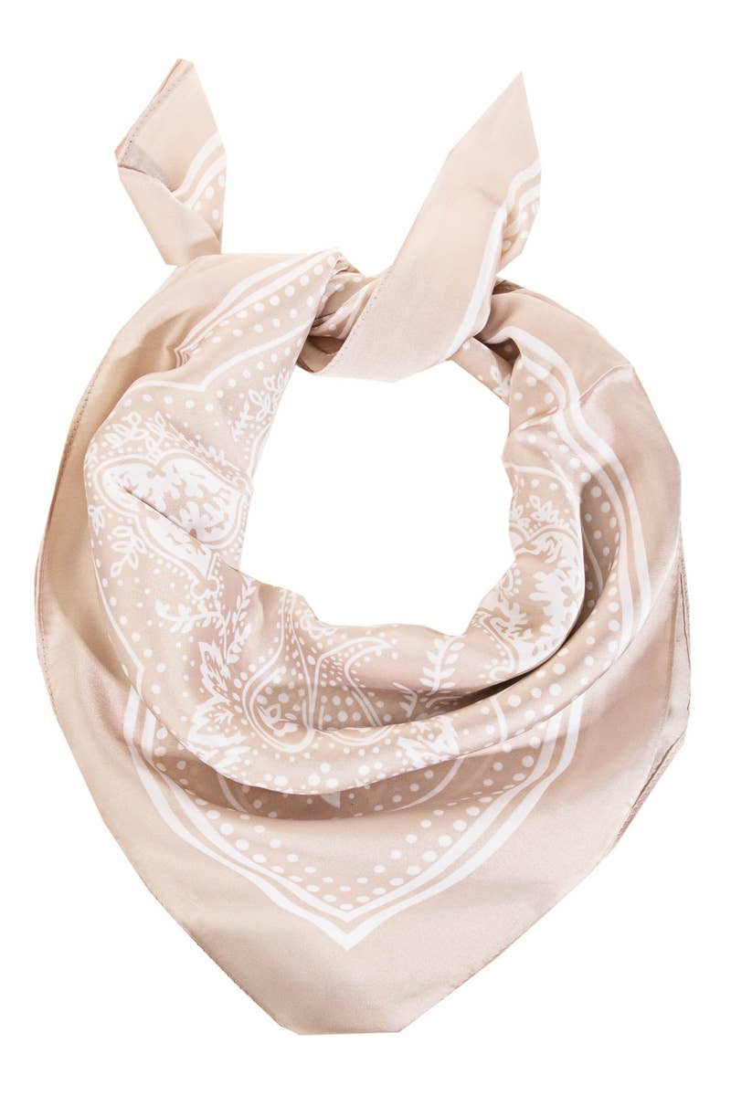 Light Paisley Bandana Scarf