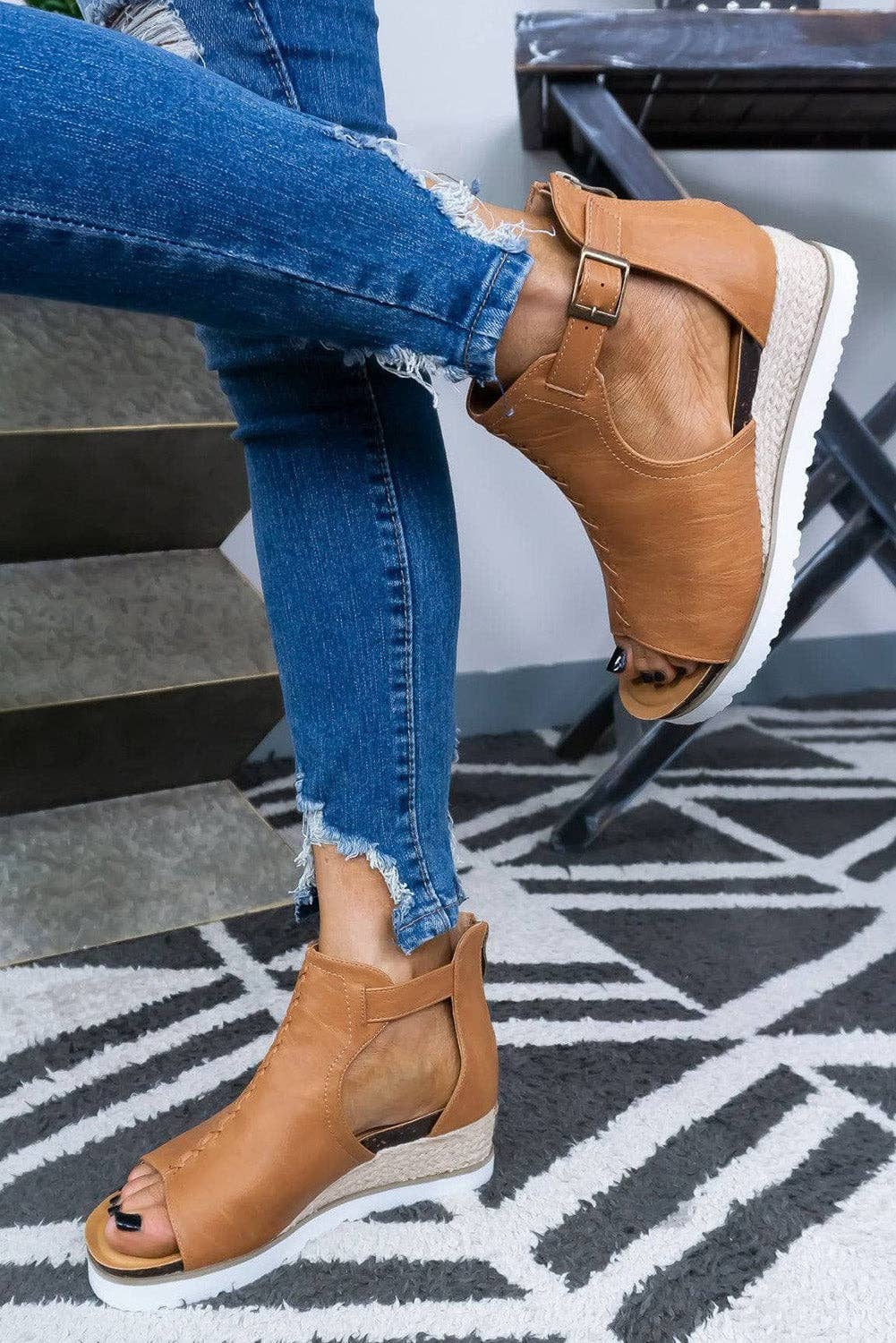 Ashley Buckle Strap Platform Sandals