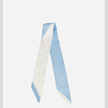 Light Blue + White Twilly Scarf