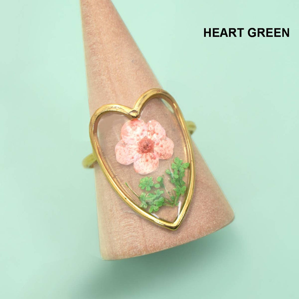 Pressed Floral Rings