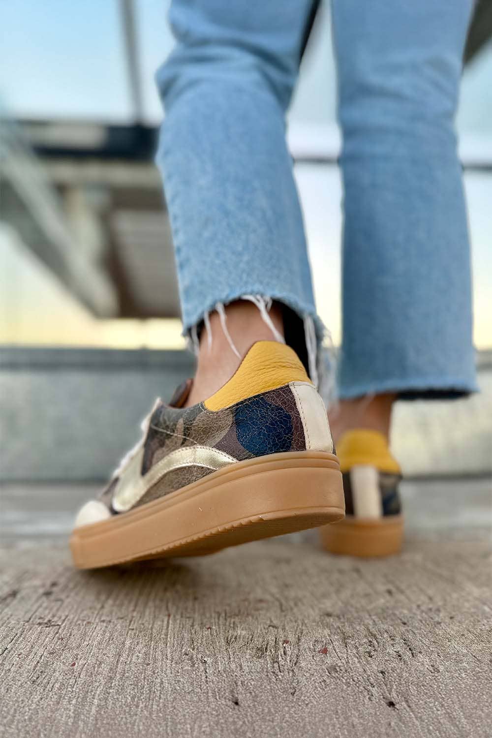 Novalis Army + Buttermilk Cow Leather Sneakers