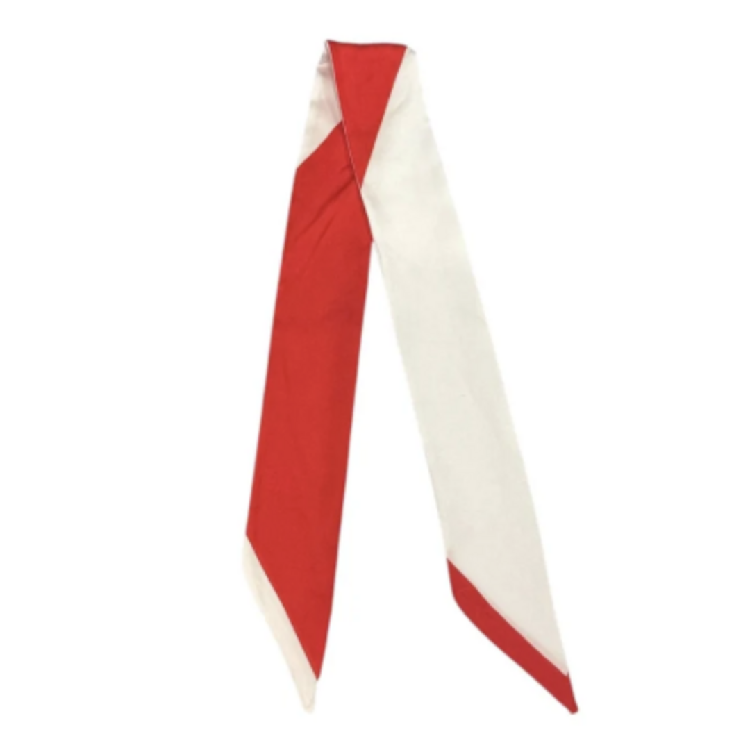 Red + White Twilly Scarf